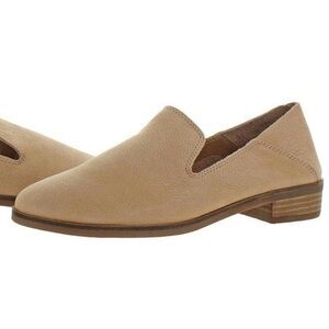 NWOT Women's Lucky Brand Cahill Leather Slip On Loafer Flats Tan‎ Size 6.5